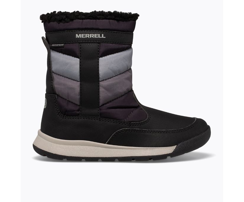 Botas Merrell Alpine Puffer Impermeáveis Criança Pretas / Cinzentas | 12873-ITVK