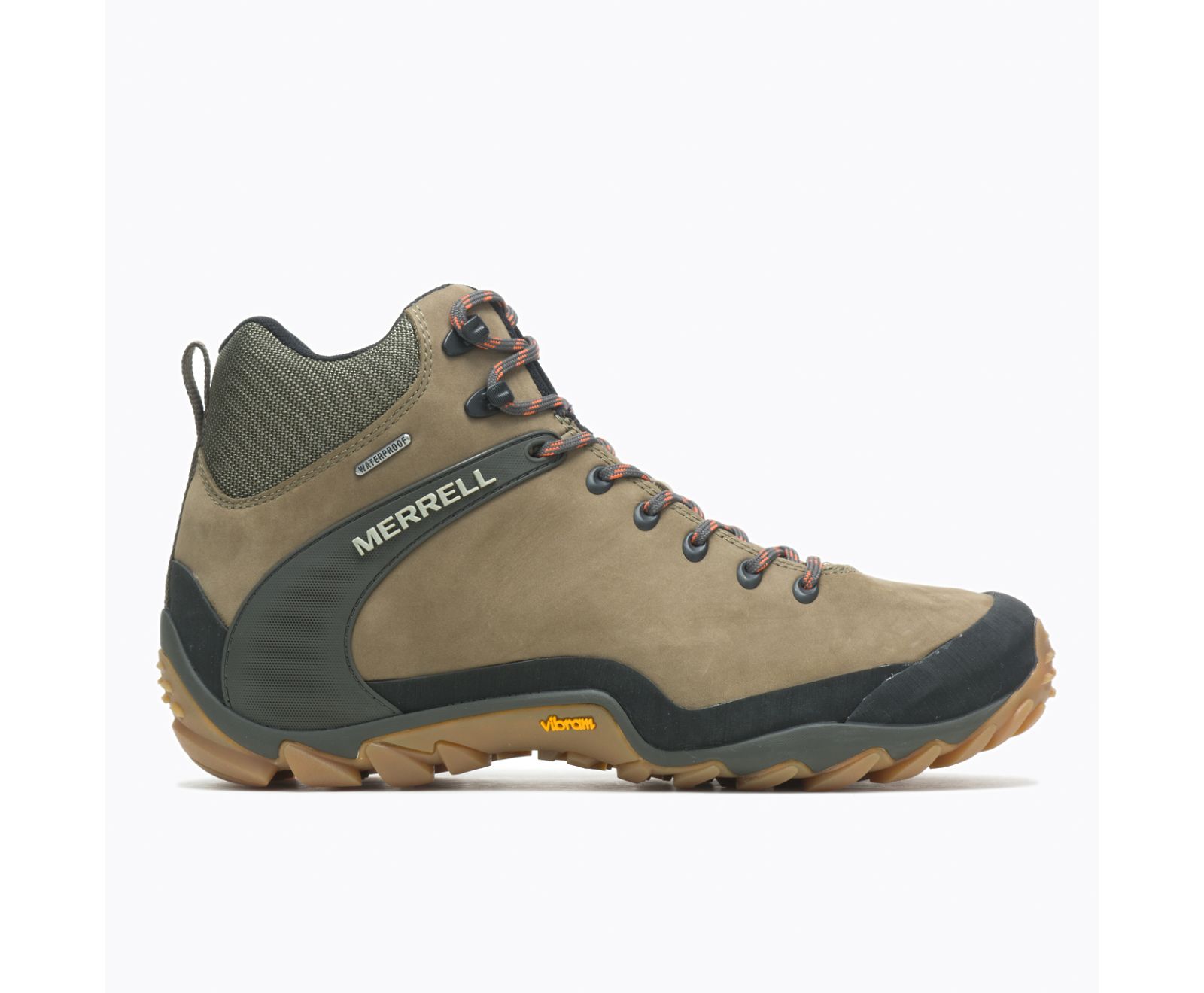 Botas Merrell Chameleon 8 Couro Medio Impermeáveis Masculino Verde Oliva | 42758-DHKJ