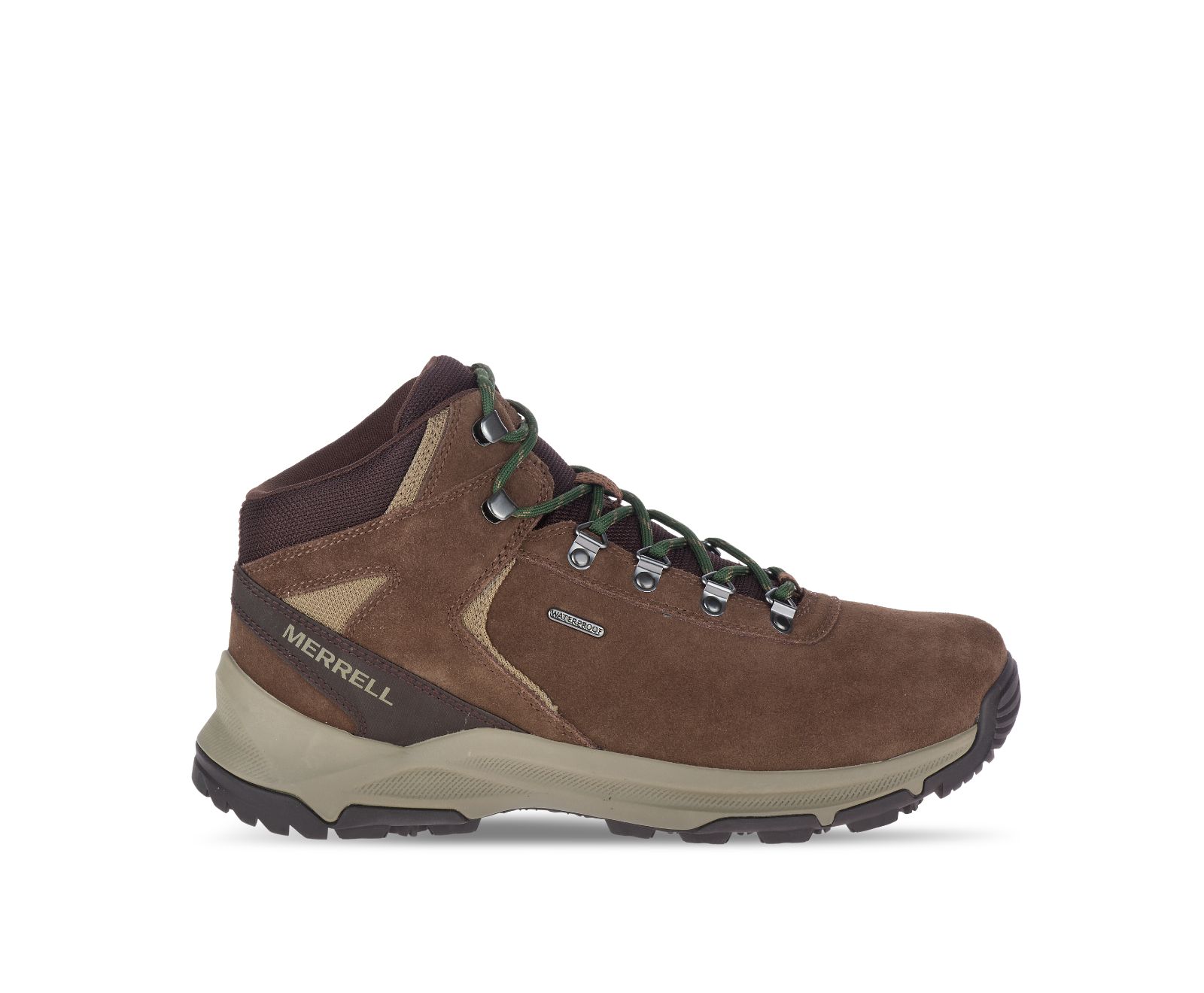 Botas Merrell Erie Medio Impermeáveis Largos Largura Masculino Marrom | 93186-UOJX