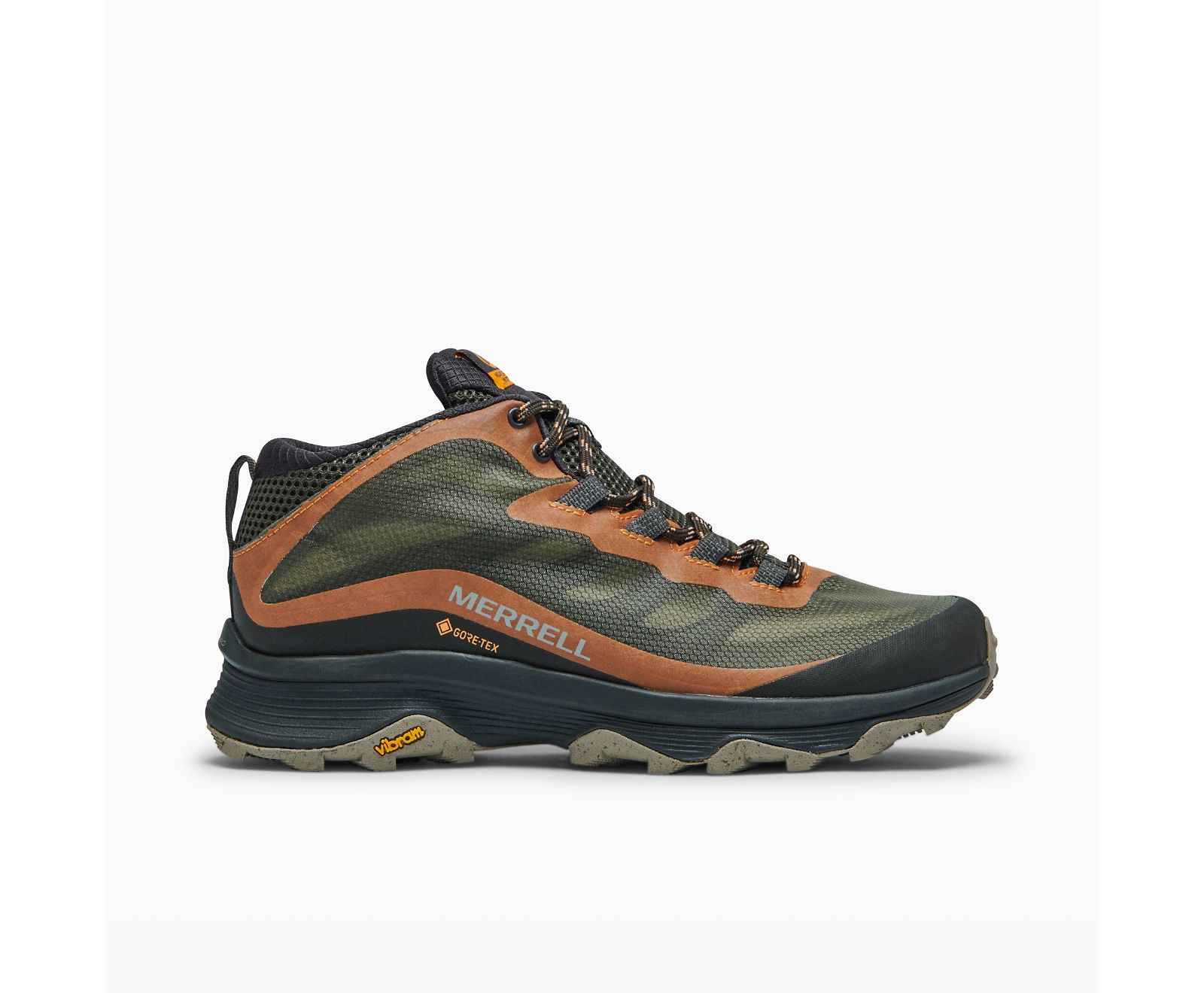 Botas Merrell Moab Speed Medio GORE-TEX® Masculino Laranja / Verde Oliva | 93465-PJYM