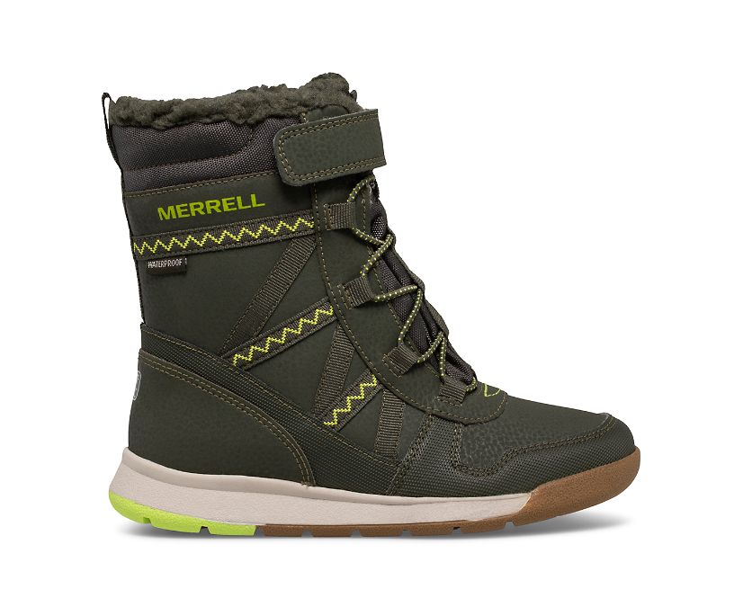 Botas Merrell Snow Crush 2.0 Impermeáveis Criança Verde Oliva | 56374-PQFD