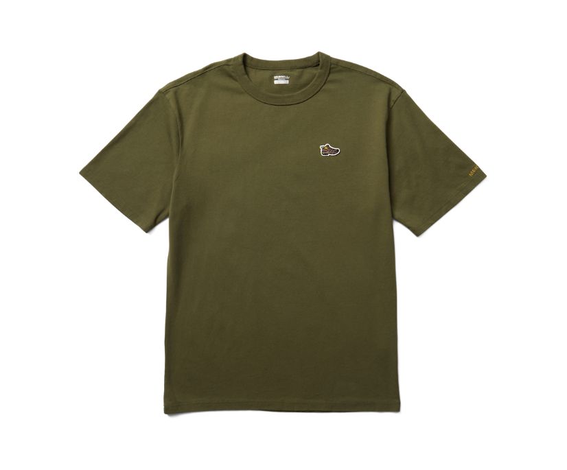 Camiseta Merrell Moab Icon Masculino Verde Oliva | 16798-LBCH