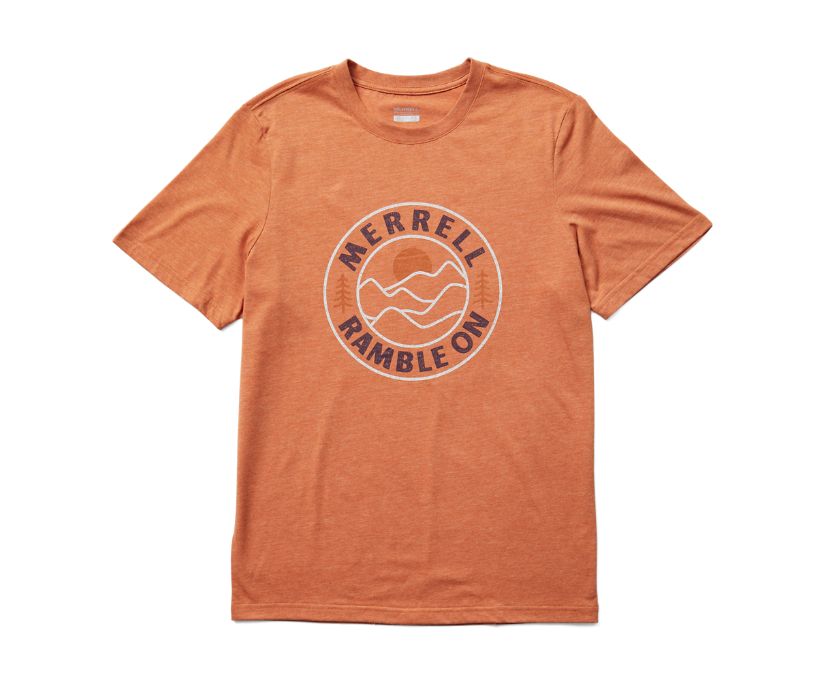 Camiseta Merrell Ramble On Masculino Laranja | 93205-KCVN