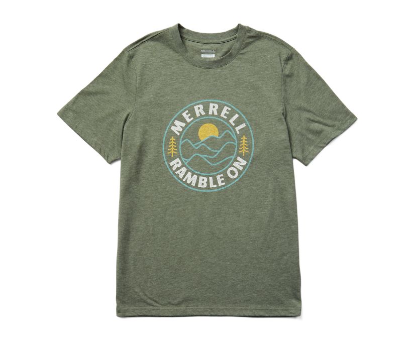 Camiseta Merrell Ramble On Masculino Verde Oliva | 38462-ZPIC