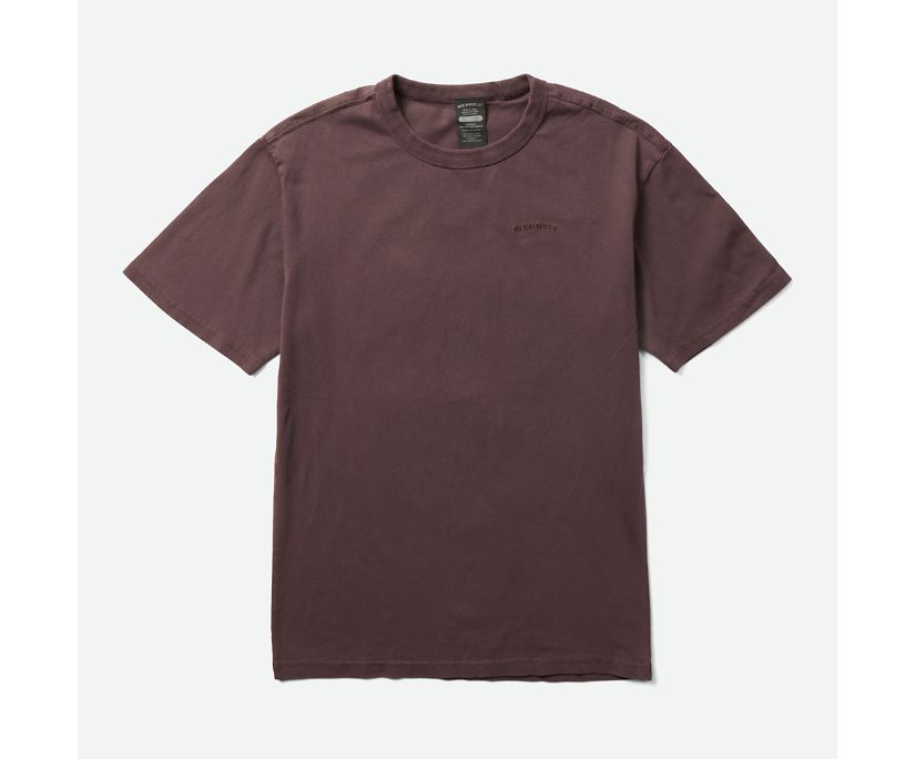 Camiseta Merrell Sunbaked Arc Masculino Bordeaux | 84357-SCJD