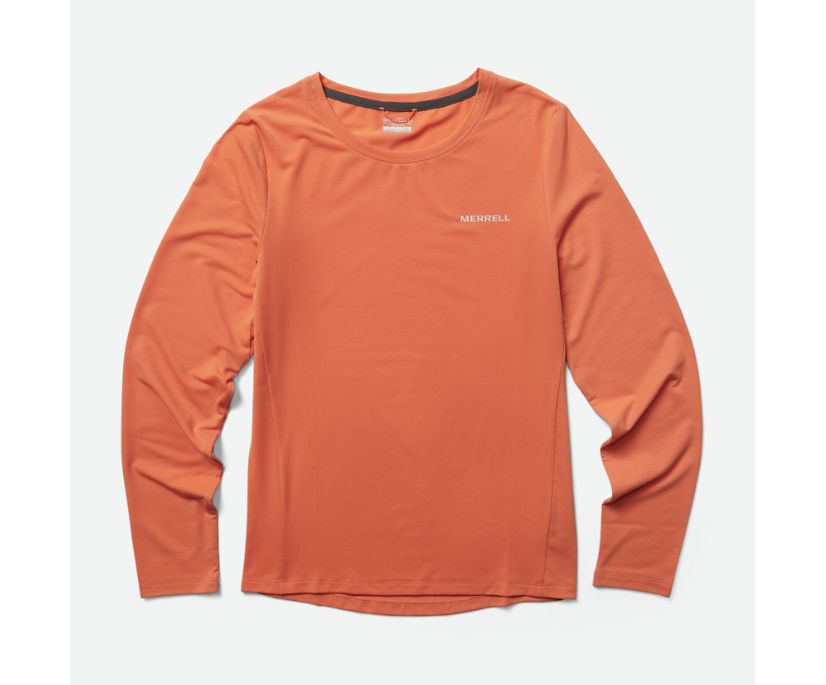 Camiseta Merrell Tencel Long Sleeve Feminino Laranja | 20619-TJIA