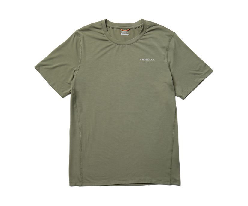 Camiseta Merrell Tencel™ Curta Sleeve Masculino Verde Oliva | 37029-GZYV