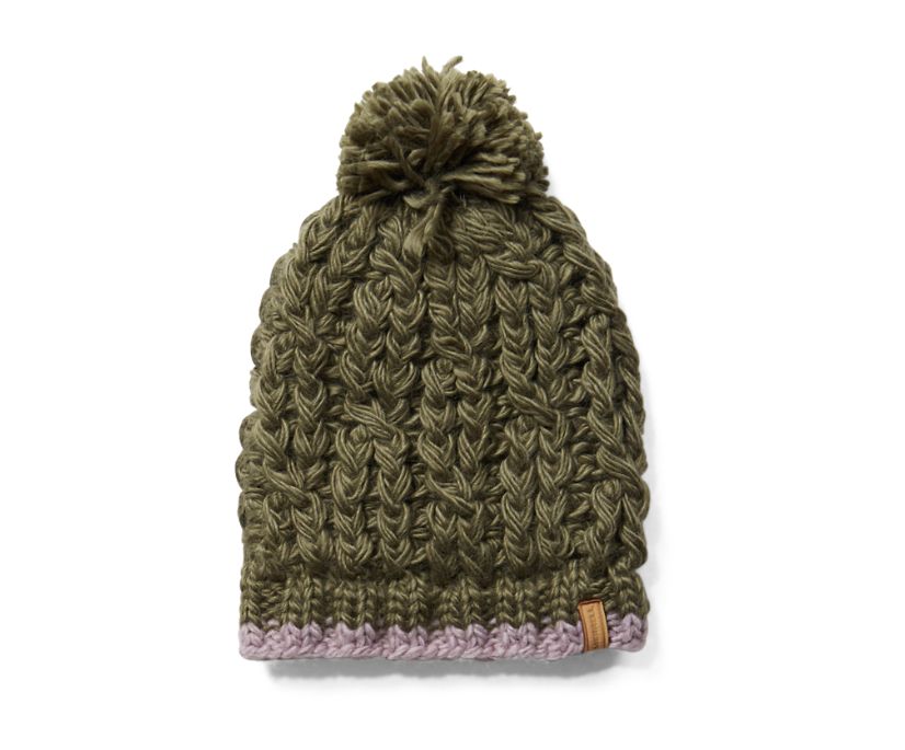 Gorro Merrell Trailhead Pom Feminino Verde Oliva | 67402-JCSD