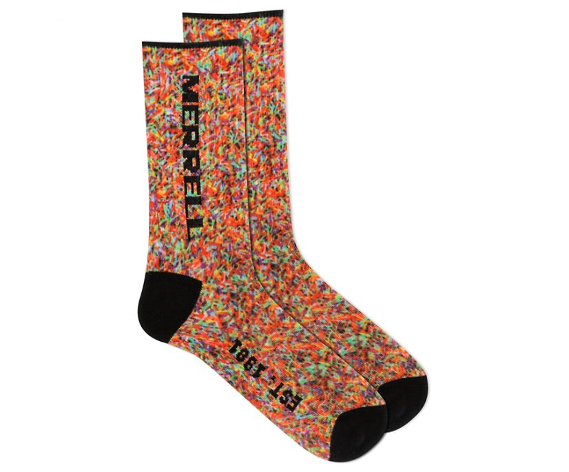 Meias Merrell Printed Birthday Crew Feminino Multicoloridas | 03184-DGMA