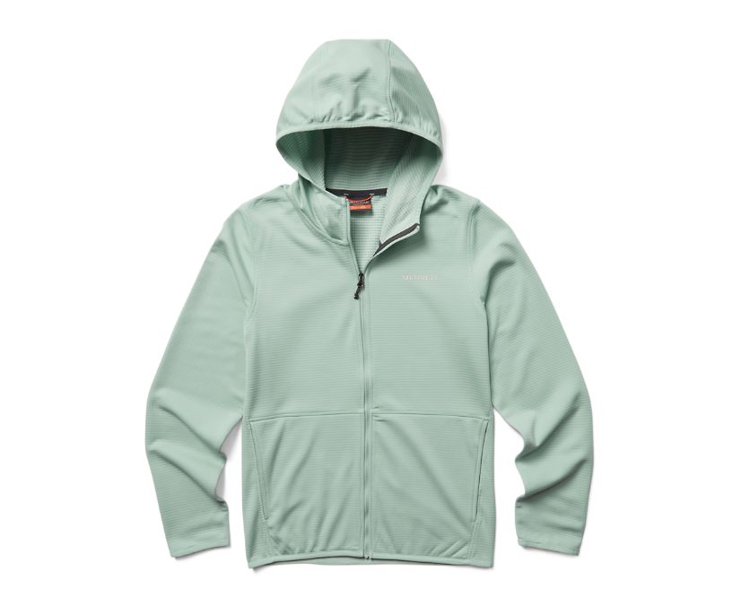 Moletom Com Capuz Merrell Terrain Geotex Full Zip Feminino Menta | 47608-OYTC