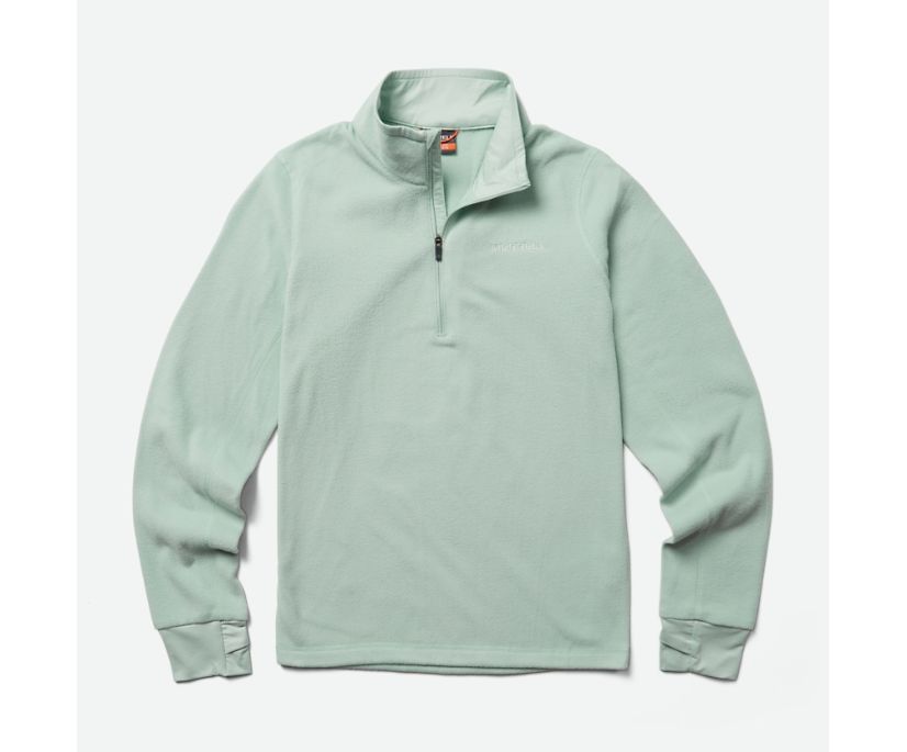 Moletom Merrell Flux Leves Hybrid 1/4 Zip Fleece Feminino Menta | 14978-WADU