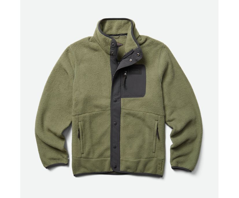 Moletom Merrell Ko-Dou Sherpa Fleece Full Zip Masculino Verde Oliva | 75468-CLFS