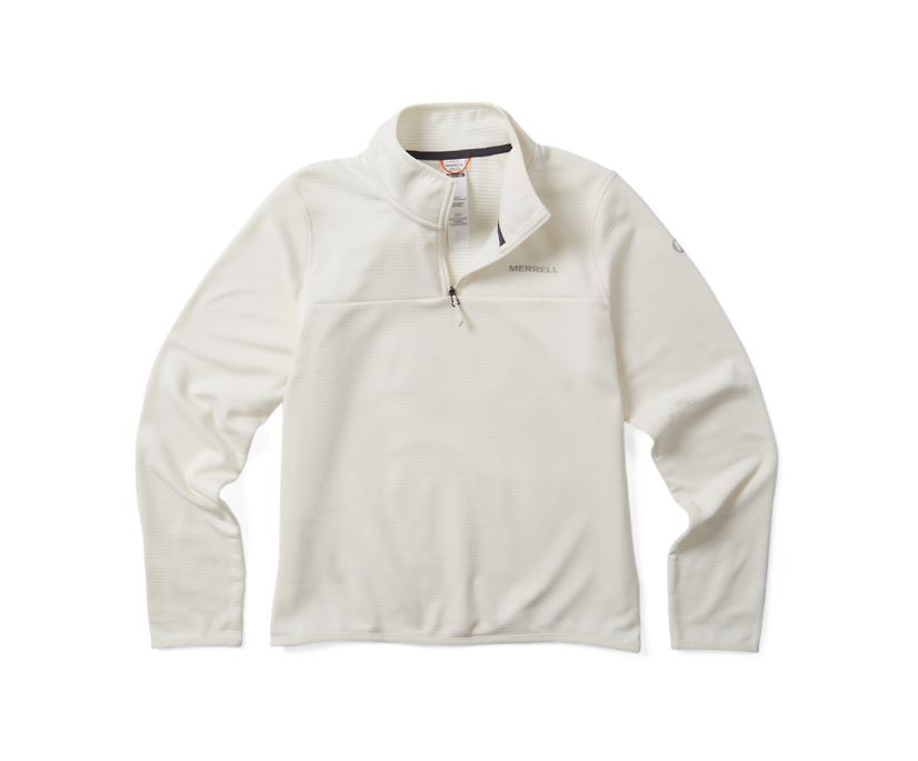 Moletom Merrell Terrain Geotex 1/4 Zip Feminino Branco | 24758-IPAV