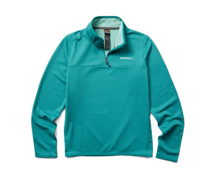 Moletom Merrell Terrain Geotex 1/4 Zip Feminino Cyan | 41025-XCUZ