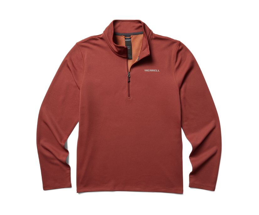 Moletom Merrell Terrain Geotex 1/4 Zip Masculino Vermelhas | 07534-FRSD