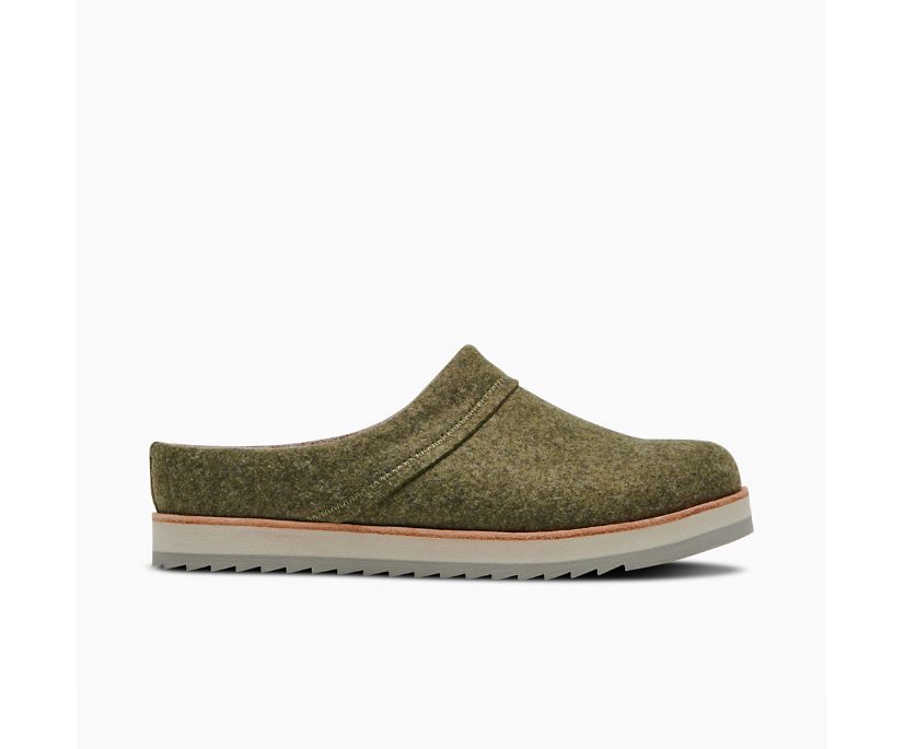 Slip On Merrell Juno Clog Wool Feminino Verde Oliva | 26418-YLJQ